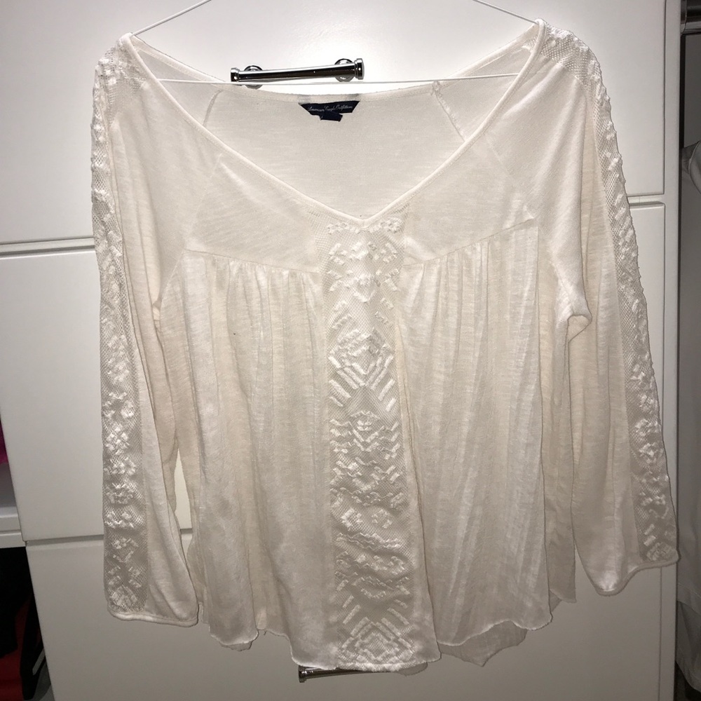 american eagle white long sleeve